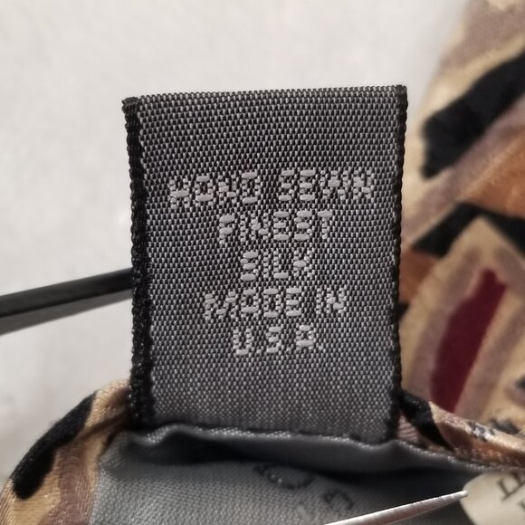 Robert Talbott Studio Nordstrom Tie Hand Sewn Silk Made USA 3 7/8 58 3/4 Brown - Picture 7 of 11